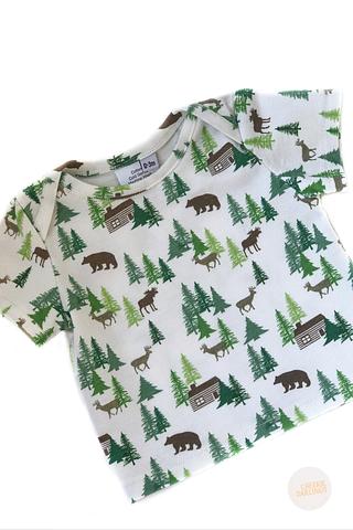Infant T-baby t shirt-woodland T-stretch shirt-