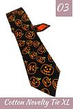 Halloween novelty tie, mens novelty tie, cotton novelty tie, cotton tie